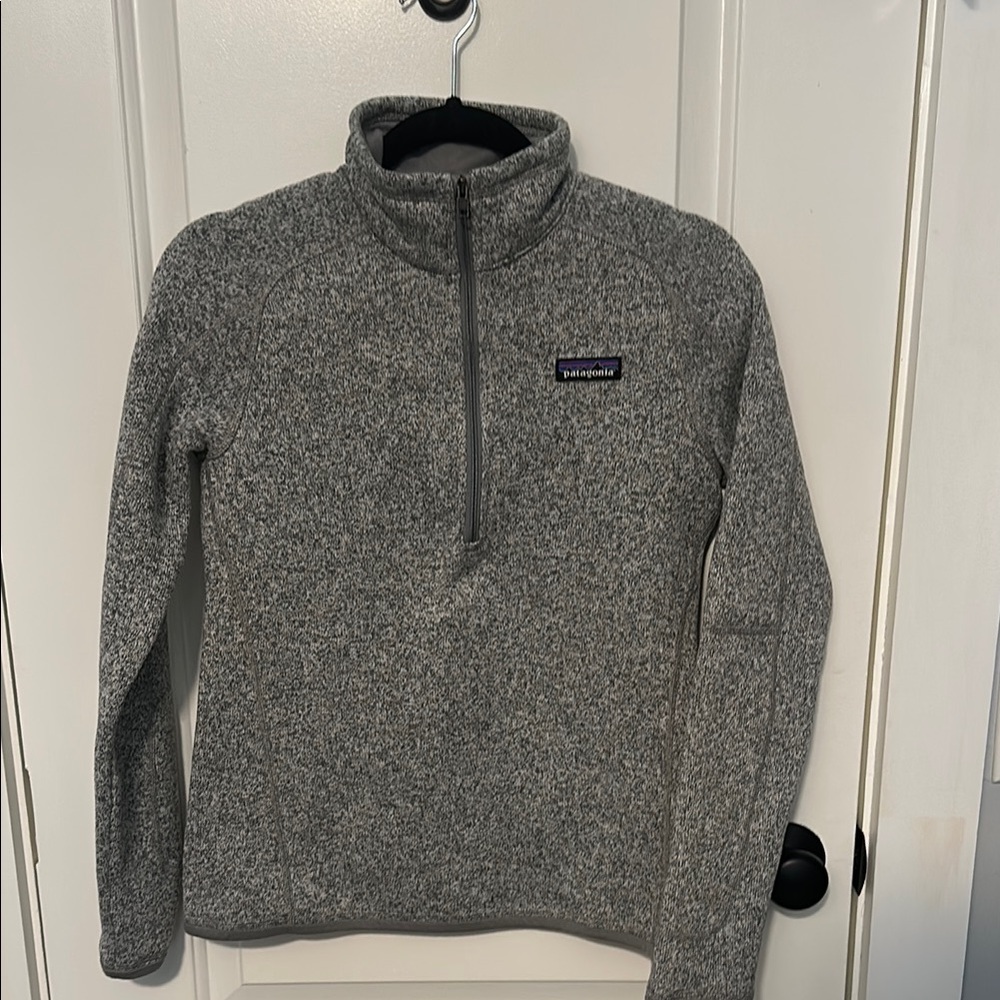 Patagonia Gray Zip Up Sweater Fleece High Collar